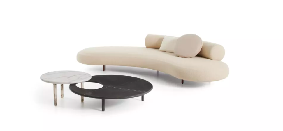‘Honoré’ collection by Elisa Ossino for De Padova is defined by graphic circularity