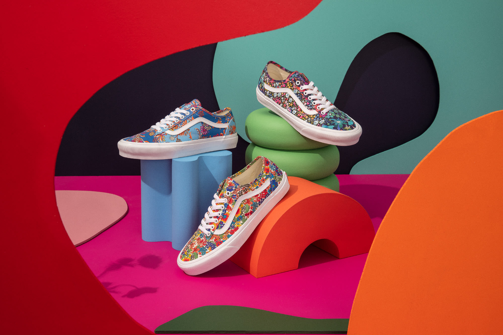 Vans released Old Skool sneakers in floral Liberty fabric